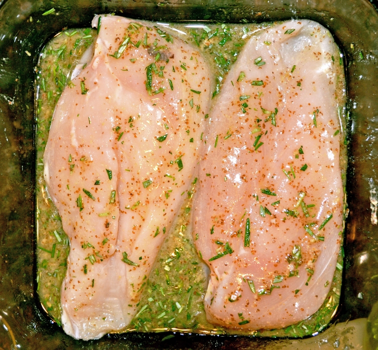 Allow the chicken to marinate for at least 1 hour or overnight.
